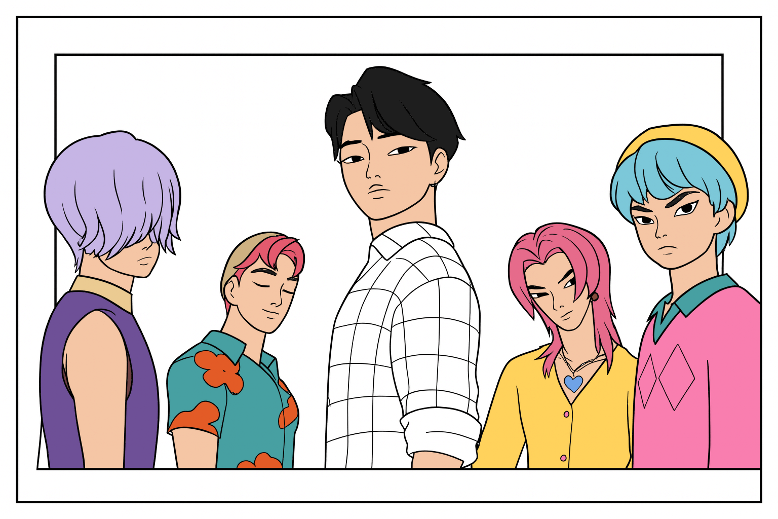 Saja Boys Look Down at Rumi colored inspiration 1