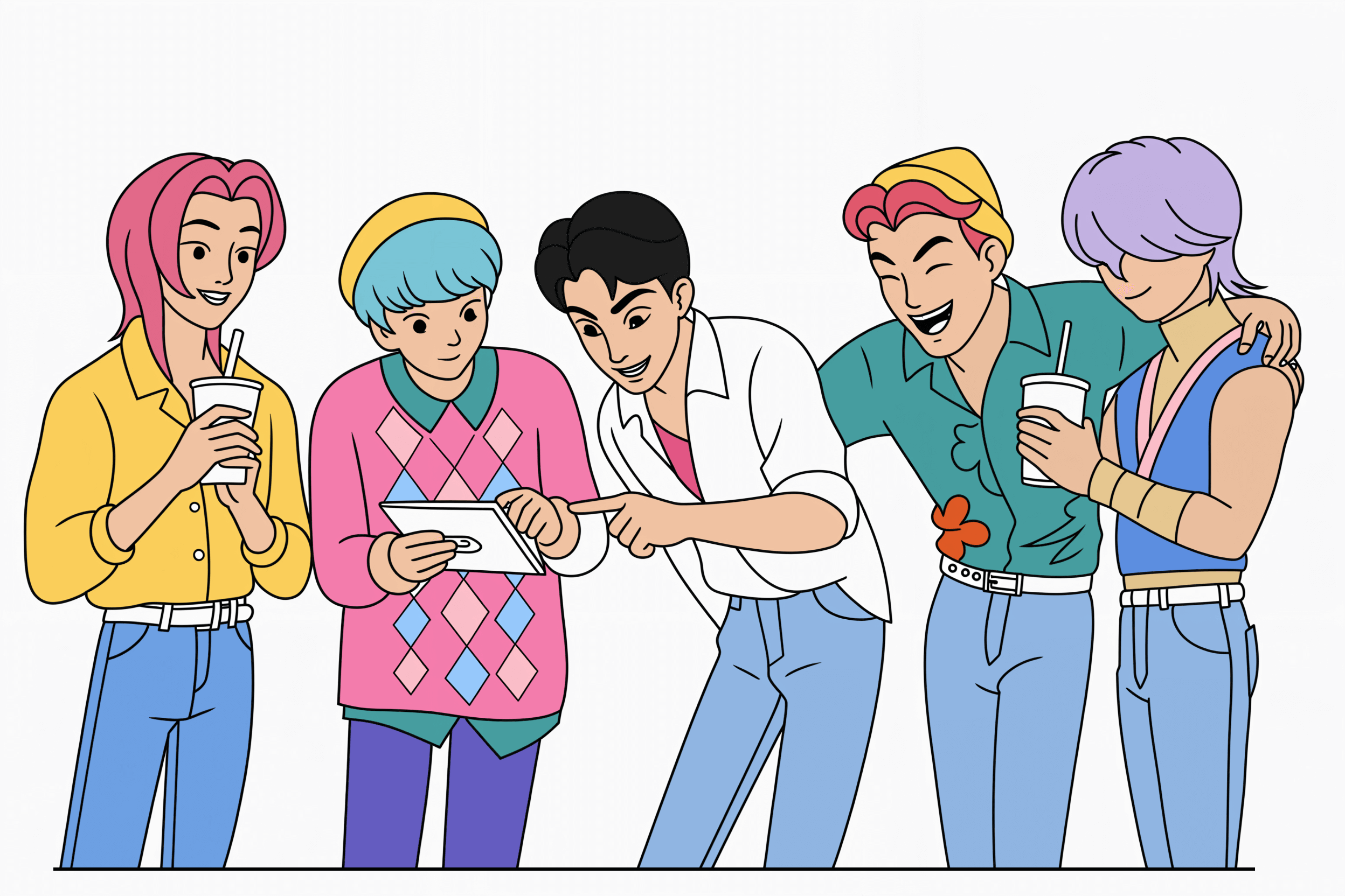 Saja Boys Watching Pad colored inspiration 1