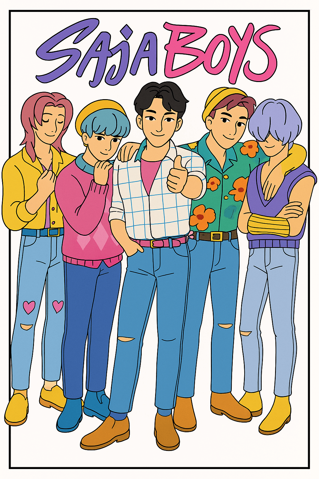 Saja Boys Soda Pop Stage Pose colored inspiration 1