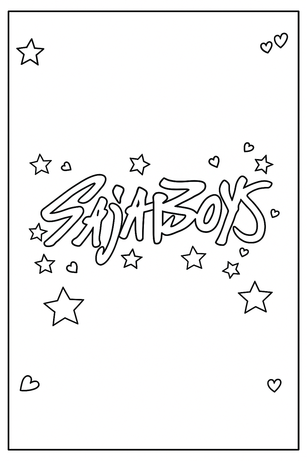 Saja Boys Logo - Free printable KPop Demon Hunters coloring page