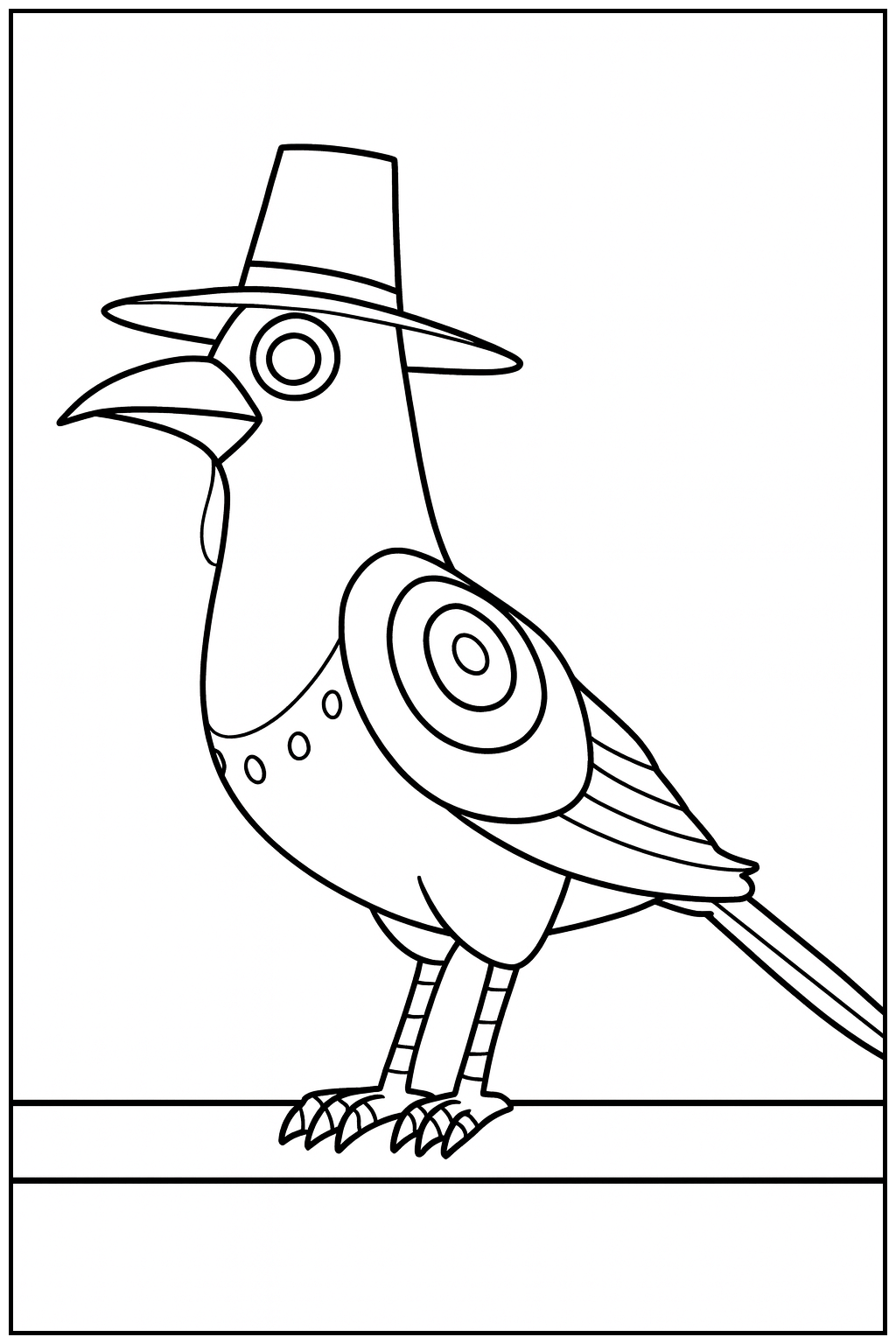 Sussie Bird 2 eyes Colouring Page - Free printable KPop Demon Hunters coloring page