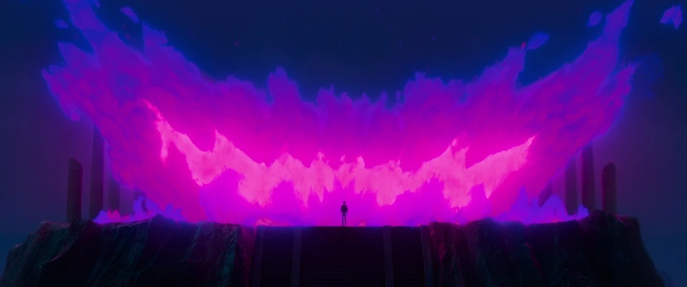 Gwi-Ma, the formidable Demon King and main antagonist of KPop Demon Hunters, depicted as a fiery and imposing entity.